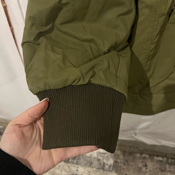 We The Free Green Becca Bomber Jacket Size Large $148 - Picture 4 of 7
